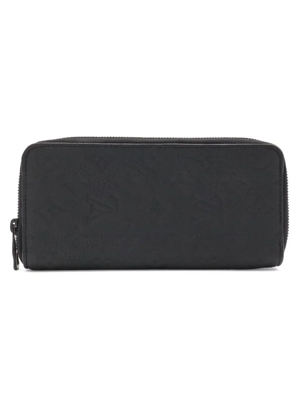 Louis Vuitton Monogram Taurillon Zippy Wallet Vertical Zip Around Leather Noir